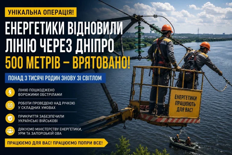 Андрій Леонідович Стасевський: енергетики відновили лінію через Дніпро та повернули світло тисячам родин