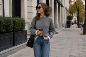 Як стилізувати сірий светр для роботи, прогулянок і зустрічей